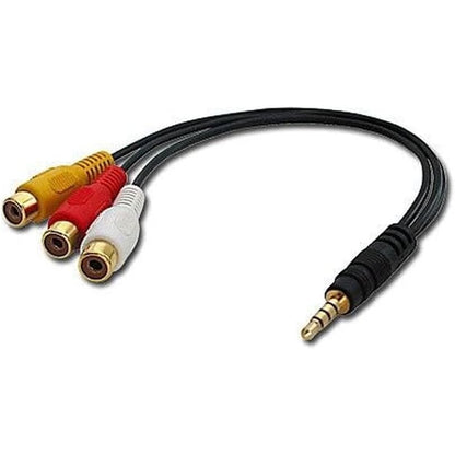 269462 - LINDY 35539 Përshtatës Audio-Video (Video + Audio-Stereo) me prizë 3.5 mm dhe 3x RCA