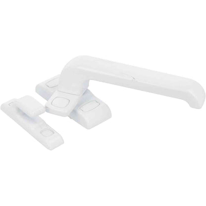 335061 - AMIG Dorezë Mbyllëse GAMMA për Dyer dhe Dritare, 122 x 70 mm, alumini, e bardhë, hapje djathtas