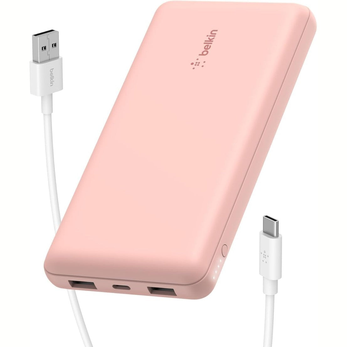 268460 - BELKIN Bankë energjie USB-C, 10,000 mAh, 1 portë USB-C dhe 2 porta USB-A, kapacitet deri në 15W, Rose Gold