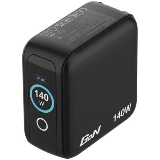 273016 - VERBATIM Karikues Mini GaN 140W me ekran, 4 porta USB-C (3× USB-C & 1× USB-A), karikues i shpejtë për MacBook, laptop, iPad, iPhone 17, Samsung - BE, Mbretëria e Bashkuar, SHBA