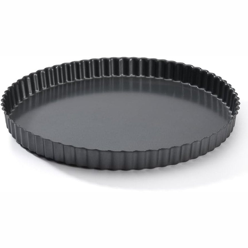 186251 - DE BUYER Tavë E Rrumbullakët për Tarte me Kanale, Prej Çeliku Jo-Ngjitës, Diametri 32cm, E Zezë