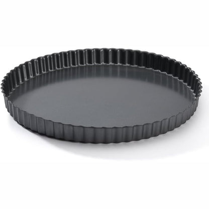 186251 - DE BUYER Tavë E Rrumbullakët për Tarte me Kanale, Prej Çeliku Jo-Ngjitës, Diametri 32cm, E Zezë