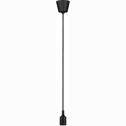 223462 - PAULMANN Llambë Varëse 50346 Neordic Ketil, 1 Llambë, Mbrojtje nga Spërkatjet IP44, Maks. 20W, E zezë, Llambë Tavani, Silikon, Plastikë, E27