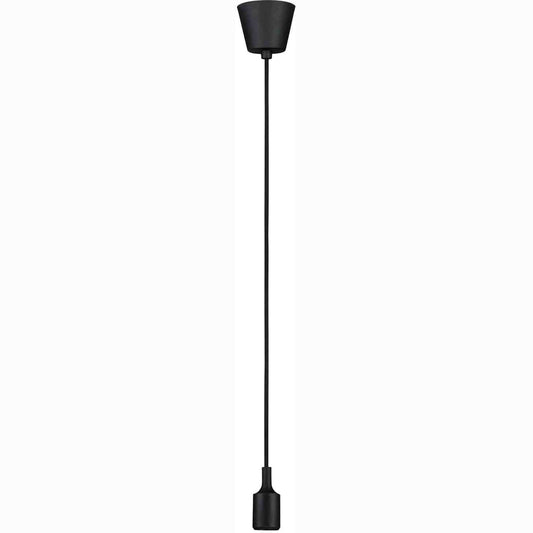 223463 - PAULMANN Llambë Varëse 50346 Neordic Ketil, 1 Llambë, Mbrojtje nga Spërkatjet IP44, Maks. 20W, E zezë, Llambë Tavani, Silikon, Plastikë, E27