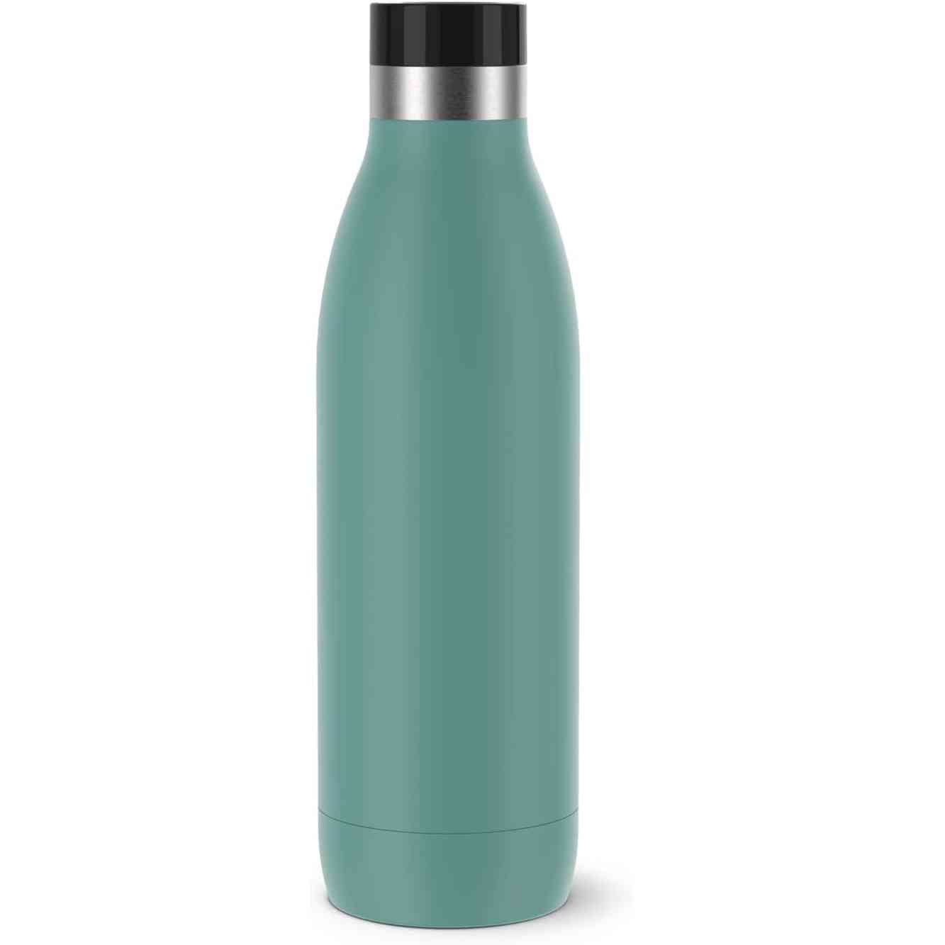 246790 - EMSA Shishe uji e izoluar Bludrop, 0.7 litra, 100% e papërshkueshme nga rrjedhjet, mbyllje me shtypje të shpejtë, çelik inox, veshje pluhuri, mban pijet të ngrohta për 12 orë, të ftohta për 24 orë