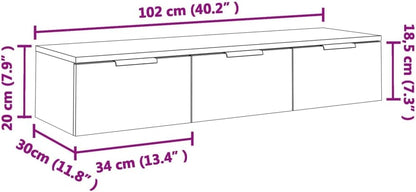 141394 - Kabinet TV vidaXL, e varur në mur – dizajn modern, e bardhë