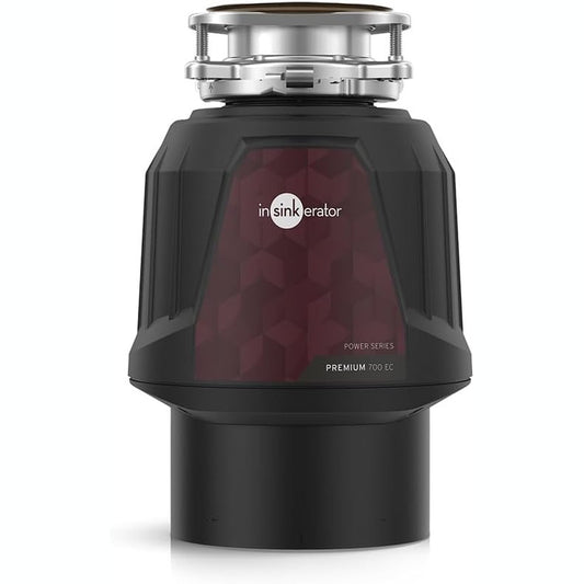 260003 - INSINKERATOR Njësia Premium 700 EC për Hedhjen e Mbeturinave Ushqimore për Përdorim në Lavaman me Çelës Ajri - 20.9 x 20.9 x 31.2 cm - E Zezë