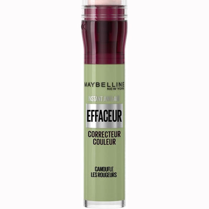 301312 - MAYBELLINE NEW YORK - Instant Eraser - Korrektor Ngjyre - Korrigjon Skuqjen, Rrathët e Errët, Njollat dhe Njollat - Qëndrueshmëri 12 orë - Nuanca: Jeshile - 6.8 ml