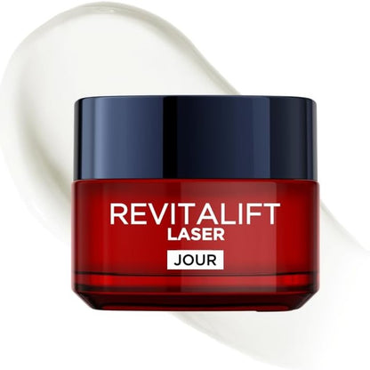 298452 - L'ORÉAL PARIS Kujdes i Thellë Kundër Plakjes për Fytyrën - Krem Ditor Kundër Plakjes me Veprim të Trefishtë - Me Acid Hialuronik, Pro-Retinol dhe Vitaminë C - Të Gjitha Llojet e Lëkurës - Revitalift Laser X3 - 50 ml