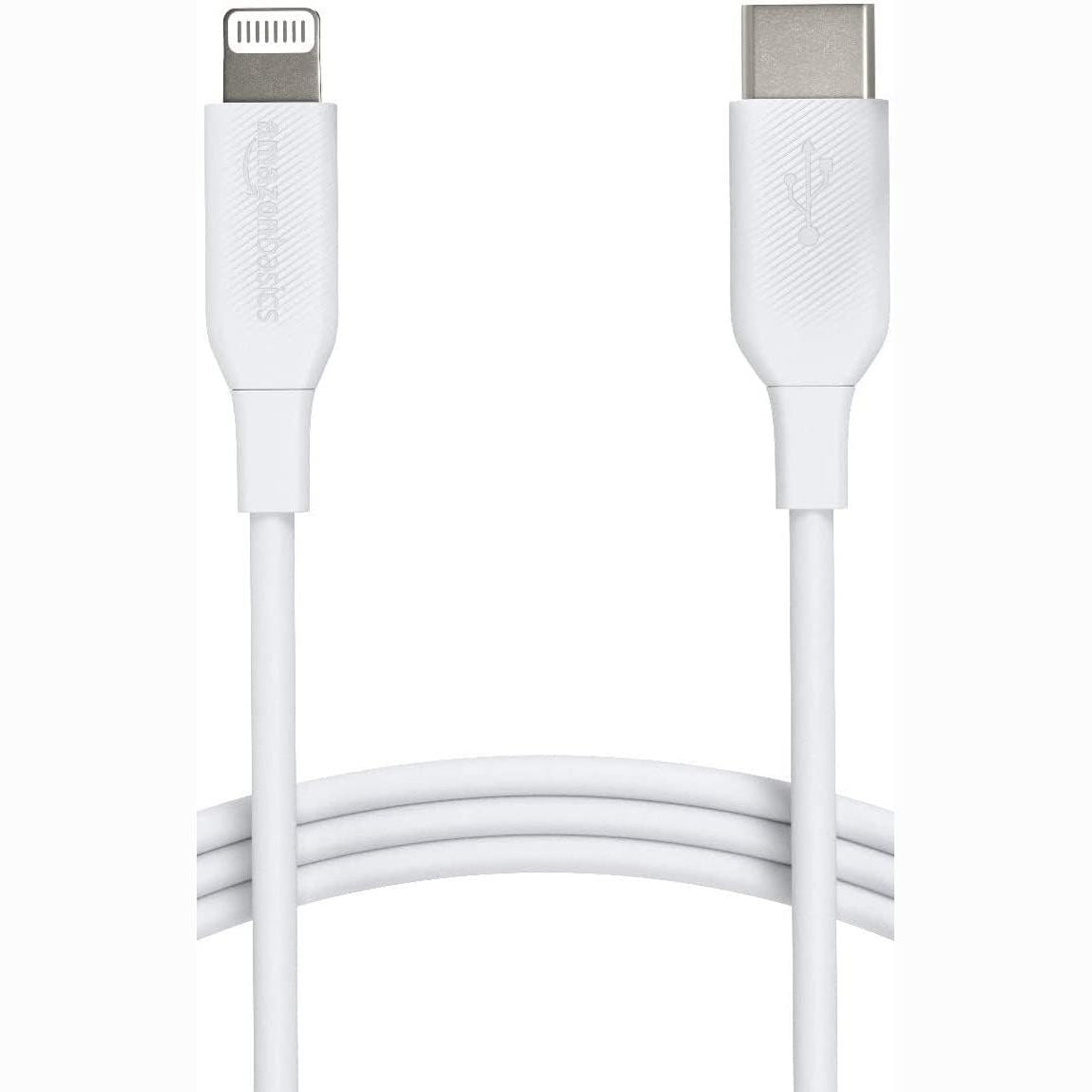 305537 - KABLO AMAZON BASICS USB 2.0 Type-C në Lightning (e çertifikuar nga MFi), 1.8 m, e bardhë