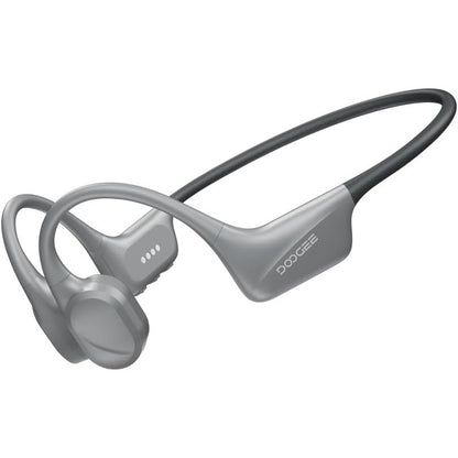 276137 - DOOGEE Kufje Bone Conductive, IP68 të papërshkueshme nga uji, Bluetooth 5.4, Silikon miqësor ndaj lëkurës, 32GB MP3, Kufje sportive për not, vrapim, çiklizëm (gri)