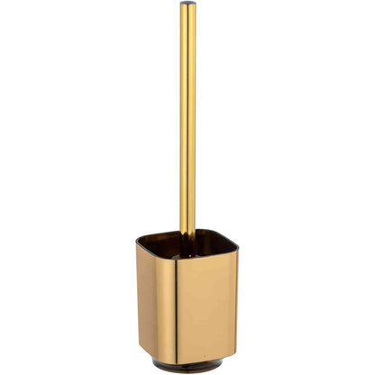 197099 - WENKO Set Tualeti Modeli Auron Gold, Përfshihet Mbajtëse dhe Furçë Higjienike Tualeti me Kokë të Zëvendësueshme