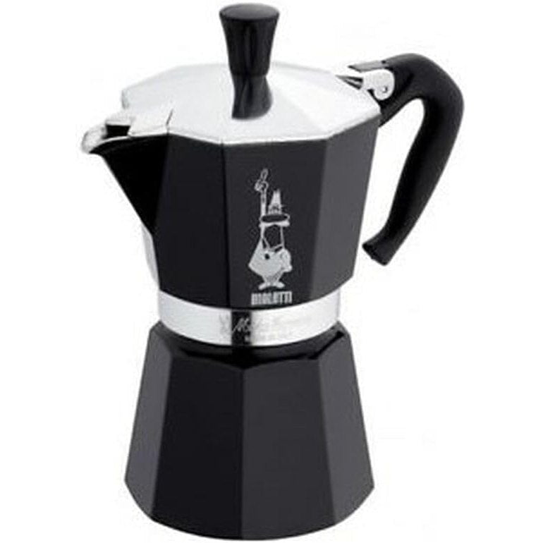 240873 - BIALETTI Moka Color: Makinë ekspreso ikonike në sobë, bën kafe autentike italiane, enë Moka 1 filxhan (60 ml), alumini, e zezë