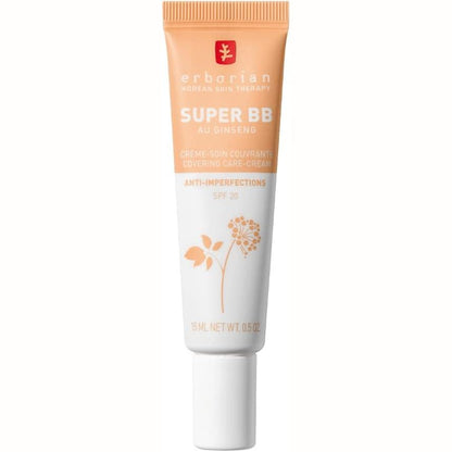 321534 - ERBORIAN Super BB - Krem Dite me Ngjyrë, 15 ml, me xhensen dhe niacinamide, mbulim i lartë, ushqyes