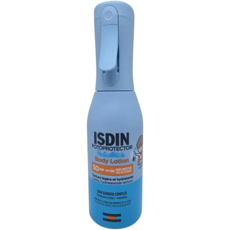 311416 - ISDIN Losion trupi Fotoprotector Pediatrics SPF 50 - Mbrojtje nga dielli për fëmijë, Rezistent ndaj ujit, 50 ml