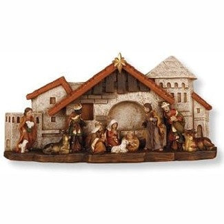 184401 - SETI I LINDJES SË JEZUSIT - Figurina të Detajizuar të Familjes së Shenjtë/Familja dhe Shenja, Material: Polirezinë, Ngjyra: Multikolor
