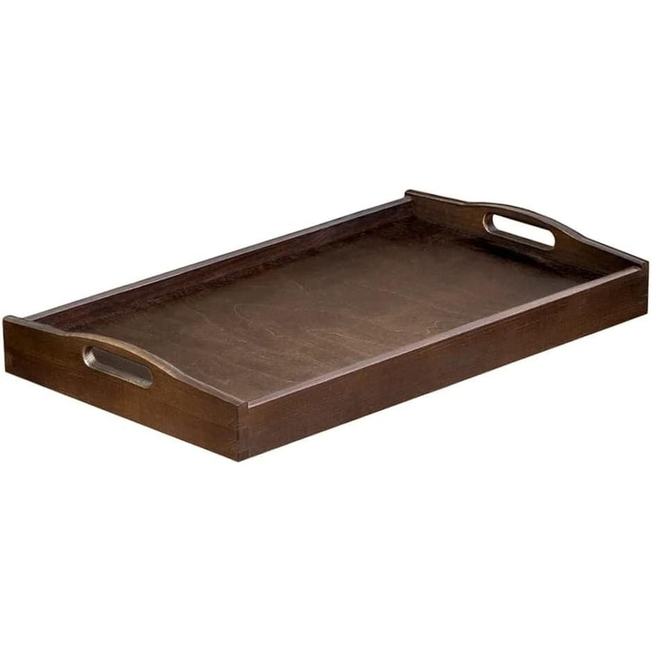 252816 - WOODEN WORLD Tabaka e madhe për servirje 40 x 30 x 5.5 cm, me doreza, druri