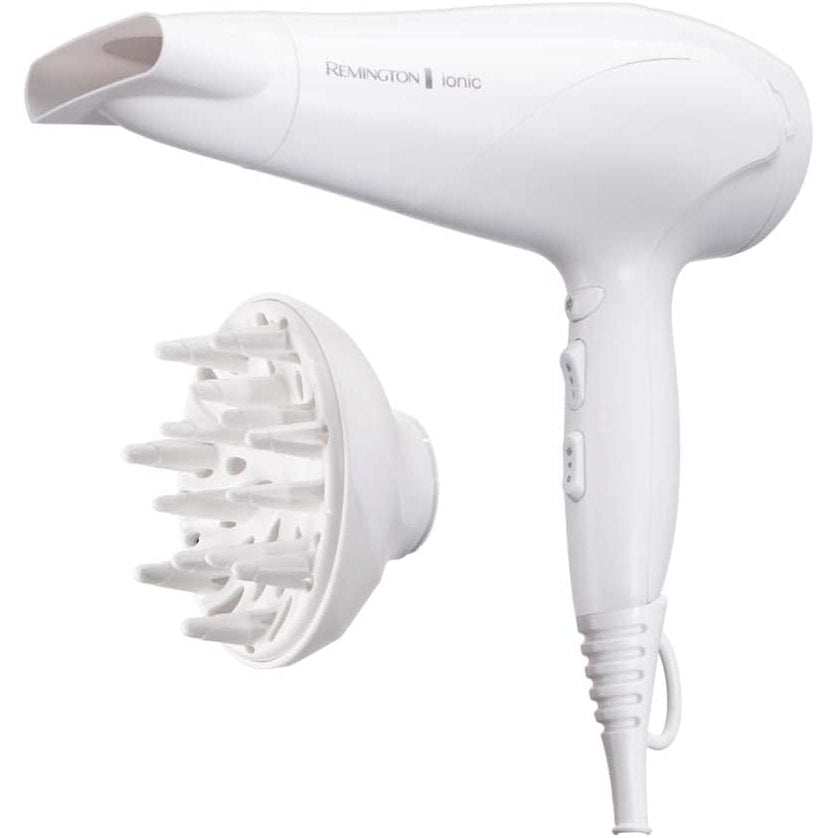 296933 - REMINGTON THARËSE FLOKËSH IONIC D3199, 2200W, me difuzor dhe grykë stilimi, 3 cilësime nxehtësie, 2 cilësime ventilatori + ftohje
