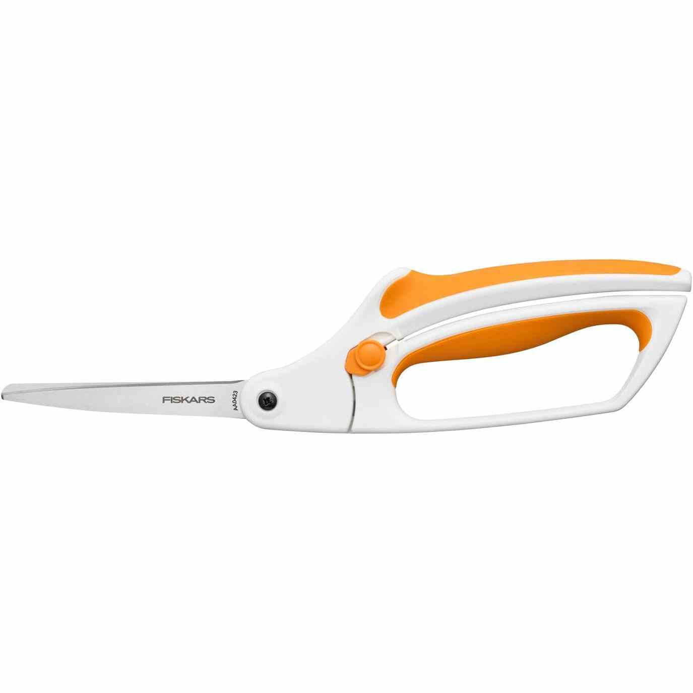 184575 - FISKARS Gërshërë Për Pëlhura SoftGrip, Gjatësi 26 cm, Materiali: Çelik Inox/Dorezë Plastike, Ngjyra e Bardhë, Veprim i Lehtë, Modeli 1070070