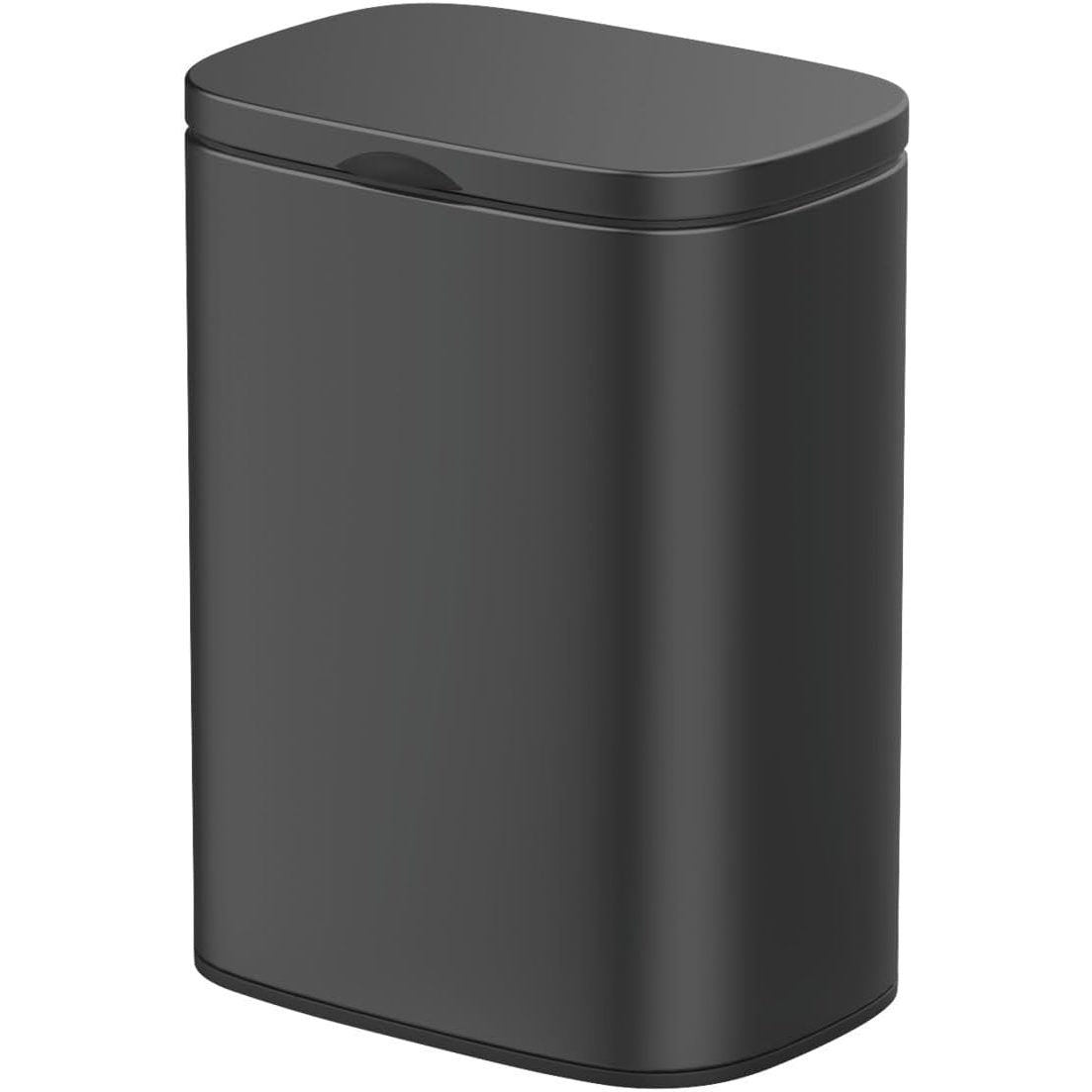 256249 - KOSH KOZMETIK - i montuar në mur WENKO Sare 5 litra, kosh mbeturinash me kapak dhe mbyllje të butë Easy-Close, 21.5 x 29.5 x 19 cm, i zi mat