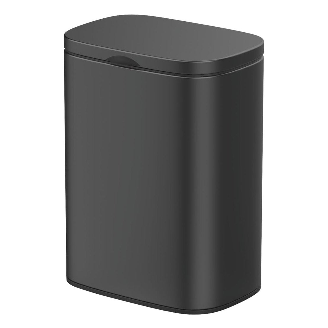 222065 - WENKO Kosh kozmetik Sare 5 litra i montuar në mur, me kapak dhe mekanizëm mbylljeje të lehtë, i bërë nga çeliku i llakuar, 21.5 x 29.5 x 19 cm, i zi mat