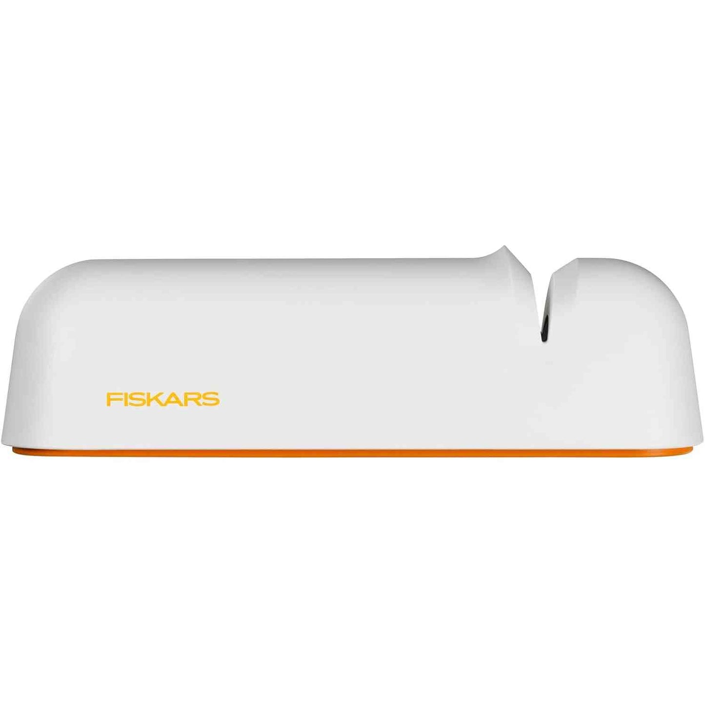 223631 - FISKARS Mprehëse thikash për thika çeliku me tehe të lëmuara prerëse, gur mprehjeje qeramik, e bardhë/portokalli, Roll-Sharp, Formë Funksionale, 1014214