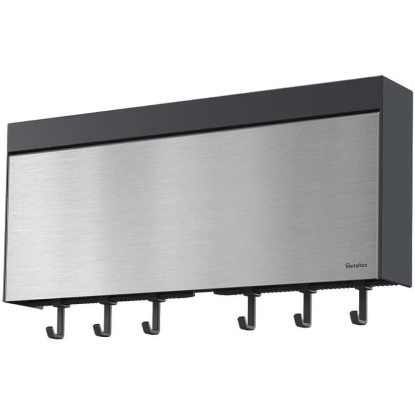 240217 - METALTEX Dispenser rrotullash kuzhine Tango INOX për 3 rrotulla, pjesa e përparme prej çeliku inox, argjendi