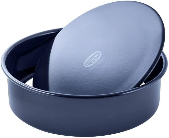 217360 - DR. OETKER Tavë Pjekjeje Ø 26 cm, Enamel me Bazë të Lëvizshme, Tavë e rrumbullakët për torta, Material smalti rezistent ndaj prerjeve dhe gërvishtjeve