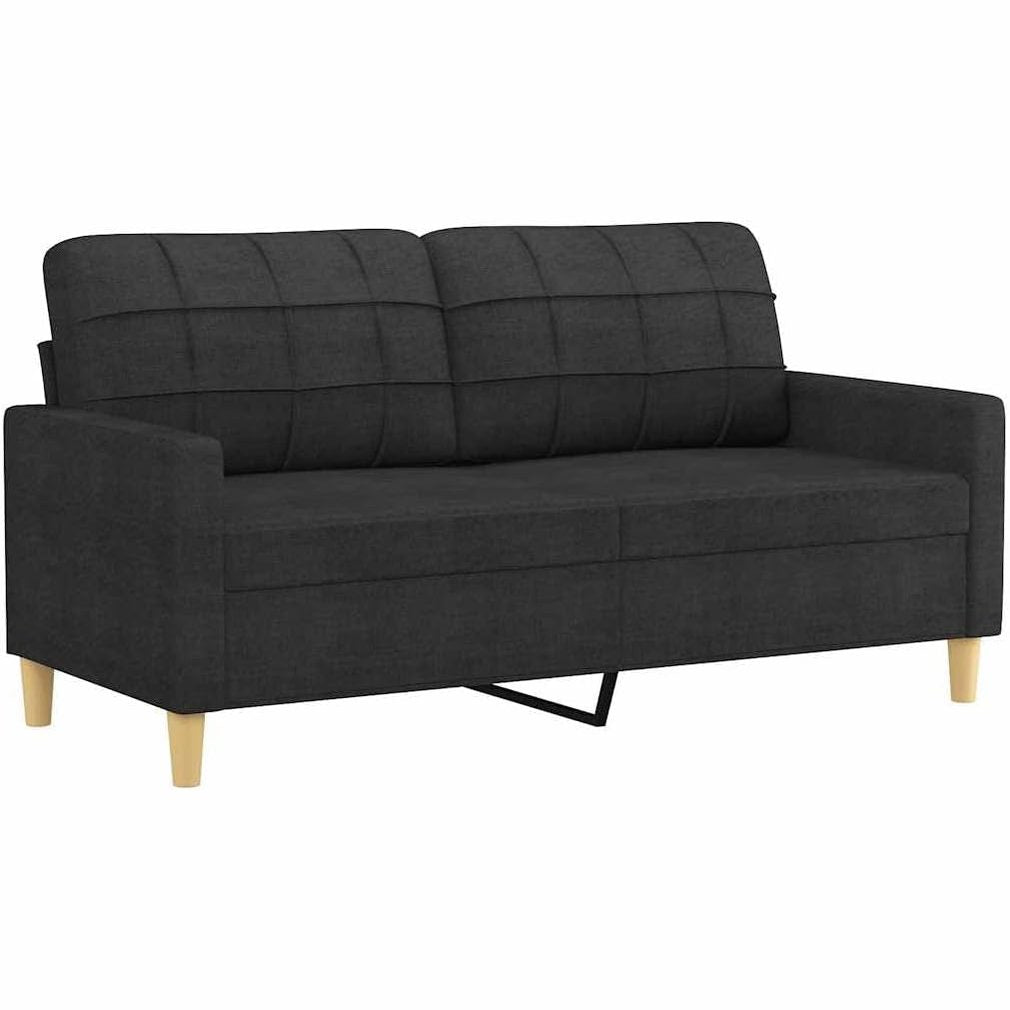 265483 - vidaXL Divan Modern 2-Ulësesh 140 cm – I Zi