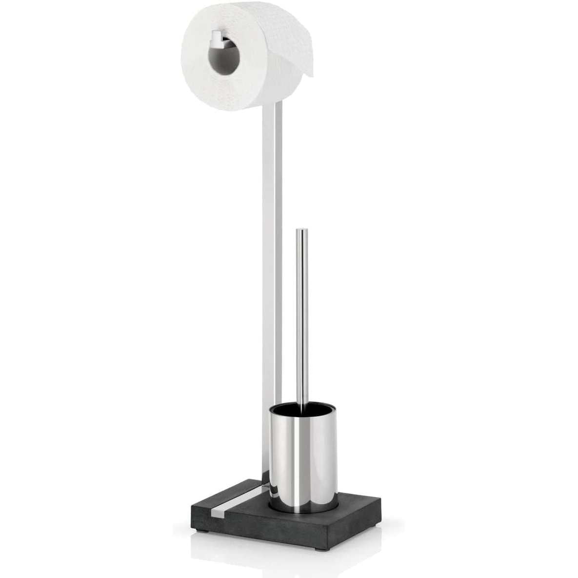 191104 - BLOMUS - MENOTO - Set i Pavarur për Tualet prej Çeliku Inox Të Lëmuar, Shërbëtor Tualeti i Pavarur, Dizajn Kursyes Hapësire, Aksesor Banjo (Madhësi: 64.5 x 15 x 20 cm, Material: Çelik Inox, Model: 68688)