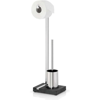 191104 - BLOMUS - MENOTO - Set i Pavarur për Tualet prej Çeliku Inox Të Lëmuar, Shërbëtor Tualeti i Pavarur, Dizajn Kursyes Hapësire, Aksesor Banjo (Madhësi: 64.5 x 15 x 20 cm, Material: Çelik Inox, Model: 68688)