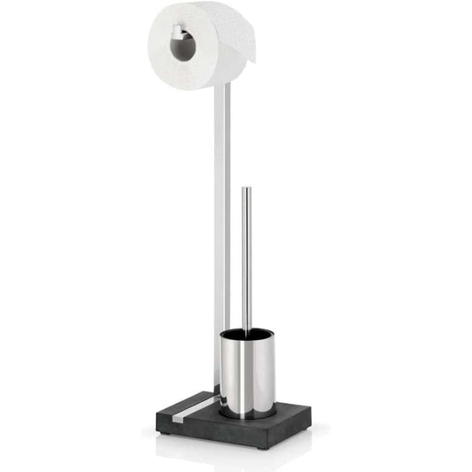 191104 - BLOMUS - MENOTO - Set i Pavarur për Tualet prej Çeliku Inox Të Lëmuar, Shërbëtor Tualeti i Pavarur, Dizajn Kursyes Hapësire, Aksesor Banjo (Madhësi: 64.5 x 15 x 20 cm, Material: Çelik Inox, Model: 68688)