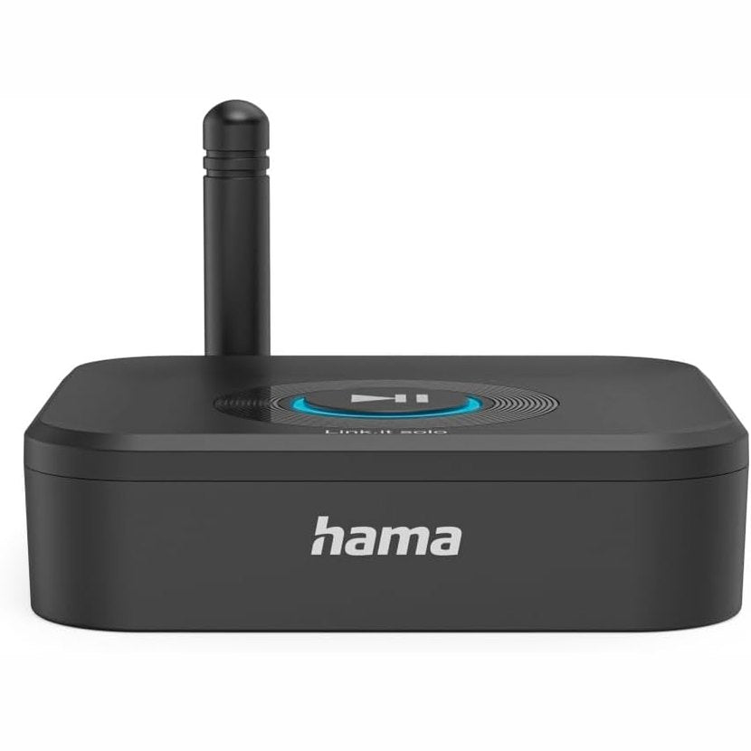 273536 - HAMA Përshtatës Bluetooth për sisteme stereo dhe altoparlantë, marrës Bluetooth, hyrje aux 3.5 mm, furnizim energjie USB-A – USB-C, vend për microSD, çiftëzim automatik për dy telefona