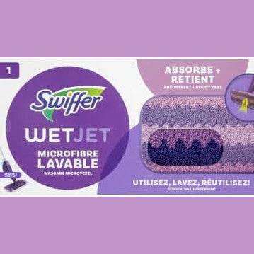 301291 - SWIFFER - Leckë e larëshme me mikrofibër WetJet - E ripërdorshme dhe e larë në lavatriçe - Për shumë sipërfaqe