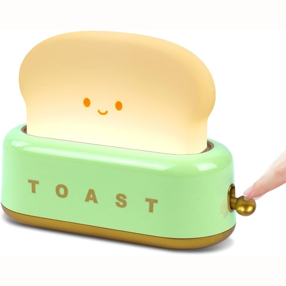 224955 - URAQT Dritë nate për fëmijë, LED Kawaii e rikarikueshme me USB, funksion kohëmatësi, errësim pa hapa, portative, jeshile