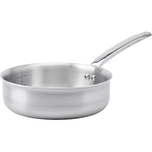 260099 - DE BUYER Tigan ALCHIMY me 3 shtresa çeliku inox, 24 cm, Prodhuar në Francë, pa PFAS, çelik inox 18/10, i përshtatshëm për të gjitha sobat dhe furrat