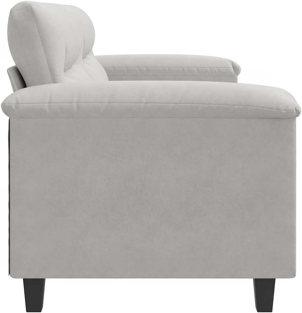 181605 - VIDAXL Divan për Dy Persona i Ngjyrës Gri e Çelët, Gjerësi 140cm, Material Pëlhurë