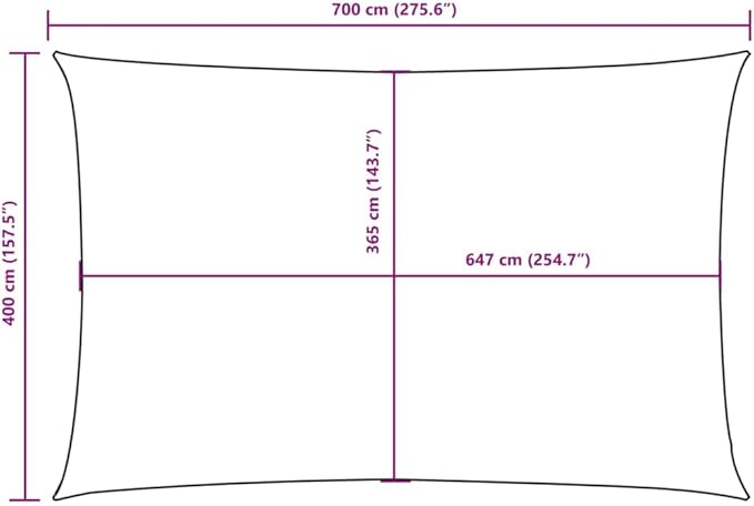 265368 - vidaXL Tendë Mbrojtëse nga Dielli 4×7 m – E Bardhë, Pëlhurë Oxford