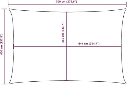 265368 - vidaXL Tendë Mbrojtëse nga Dielli 4×7 m – E Bardhë, Pëlhurë Oxford