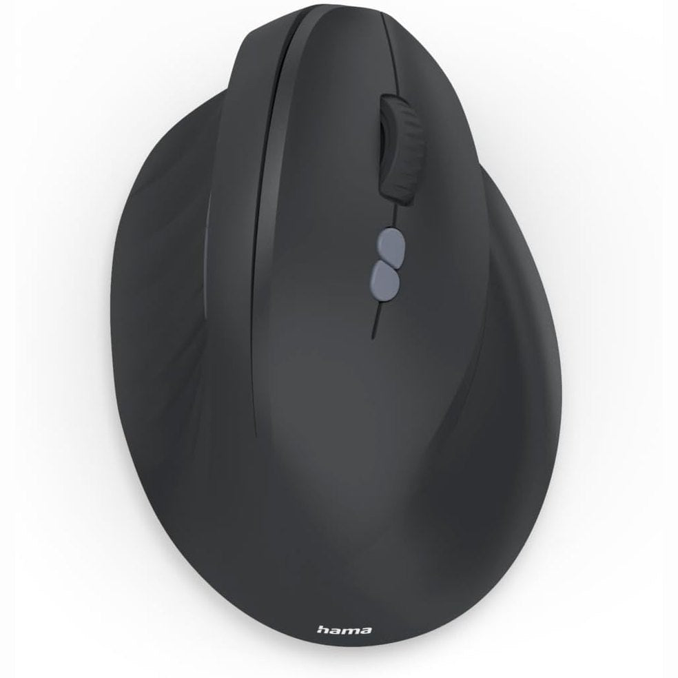 320194 - HAMA Maus vertikal pa tel, optik, 7 butona, ergonomik për dorën e djathtë, 1000/1400/1800 DPI, 2.4 GHz, i zi