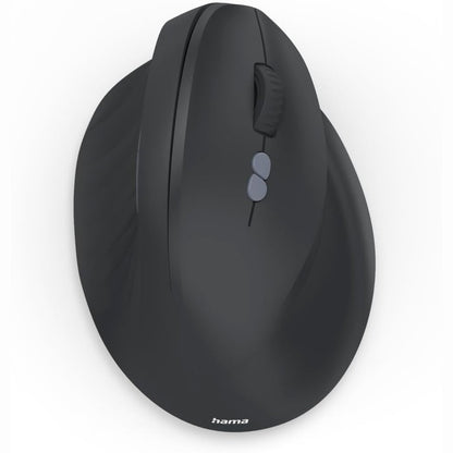 320194 - HAMA Maus vertikal pa tel, optik, 7 butona, ergonomik për dorën e djathtë, 1000/1400/1800 DPI, 2.4 GHz, i zi