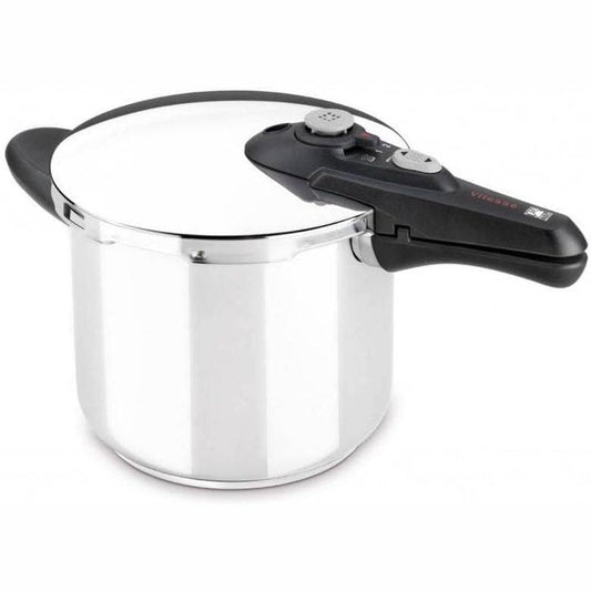 245377 - BRA Tenxhere me Presion Vitesse 6 Litra, çelik inox 18/10, me 2 Programe Gatimi dhe Sistem Mbylljeje Hapjeje, e përshtatshme për të gjitha llojet e sobave