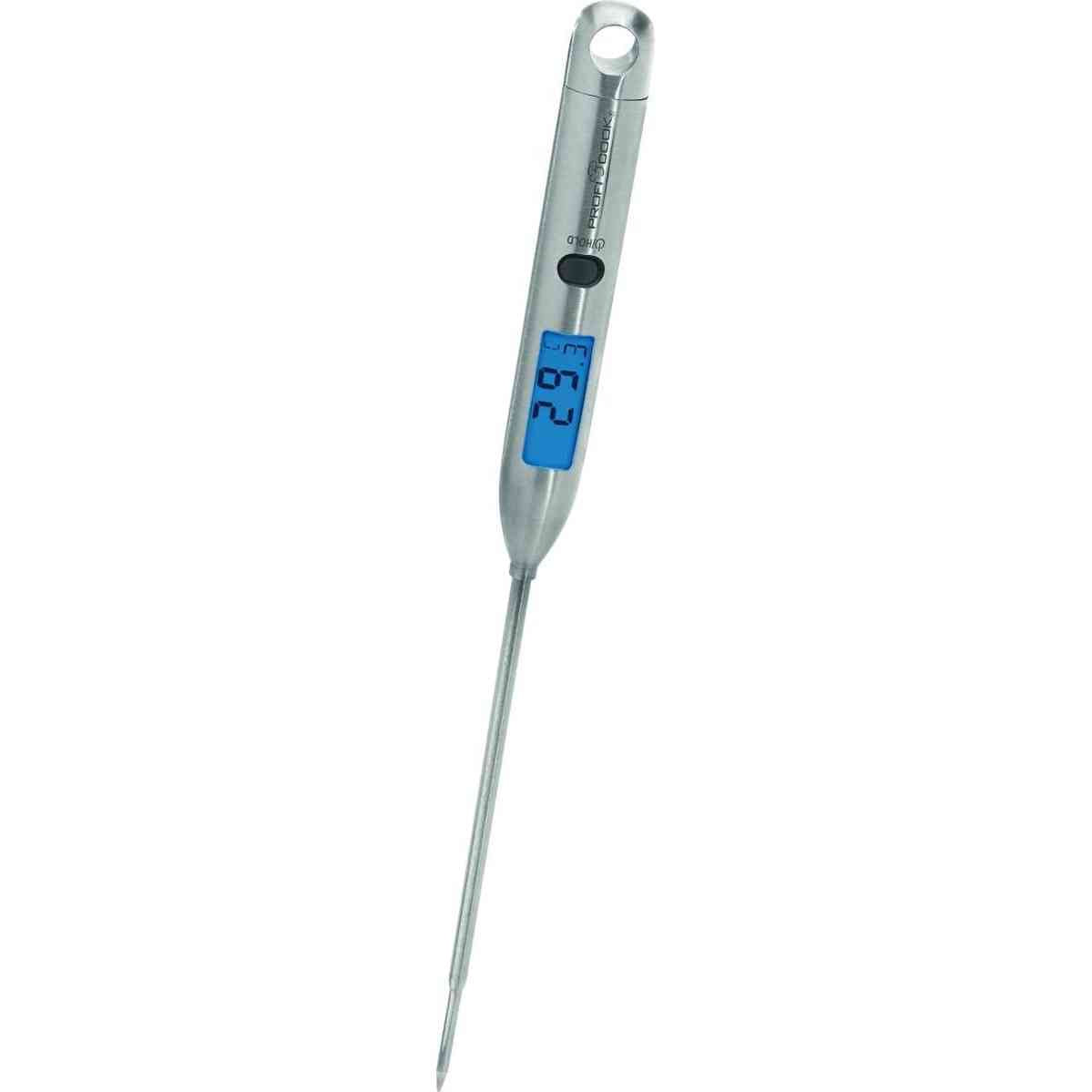 314951 - PROFICOOK Termometër Kuzhine prej Çeliku Inoks, -45° deri në 200°C, me ekran LCD, kapak mbrojtës, lak varjeje, model PC DHT 1039