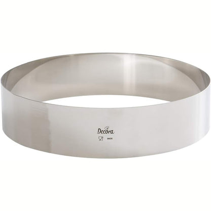 219076 - DECORA Kornizë Rrethore prej Çeliku Inox, Diametri 30 x 6 cm, Argjend