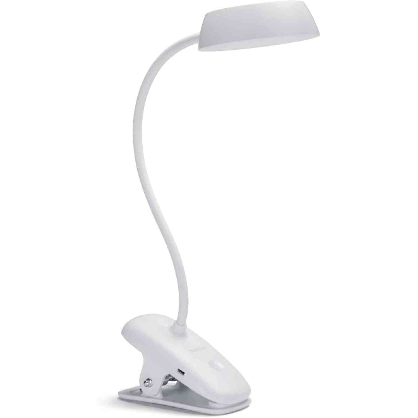 196978 - PHILIPS Llambë Tavoline LED Donutclip, 2.3W, Ngjyra e Bardhë, Ndriçim i Zbehtë