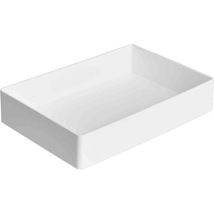 267395 - Amazon Basics Organizues Plastik Drejtkëndor, Tabaka Aksesorësh, 24 x 17 x 5 cm, i Bardhë