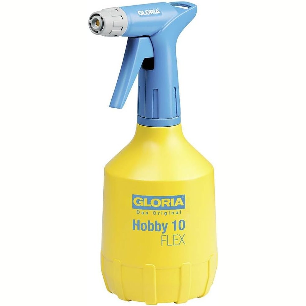 322737 - GLORIA Spërkatës dore Hobby 10 Flex | Shishe spërkatëse 1 L me pompë me veprim të dyfishtë | Spërkatës me pompë 360° | Grykë e rregullueshme prej bronzi | Spërkatës bimësh për kopsht, ballkon, bimë shtëpie dhe fidanë