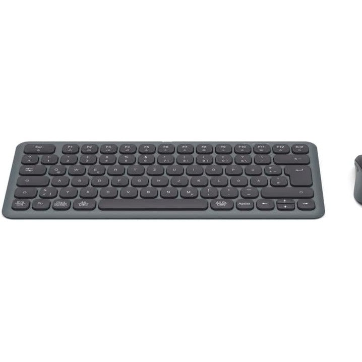 273260 - HAMA Set tastiere dhe mausi pa tel, Bluetooth/pa tel për PC, smartphone, tablet, i vogël, me bateri, taste të qeta me gërshërë, taste multimediale, paraqitje gjermane QWERTZ