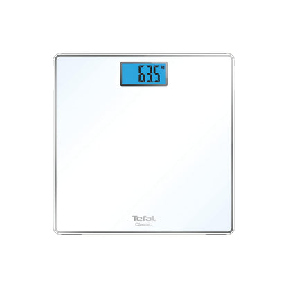 293363 - TEFAL Peshore Banjoje Classic, 31 x 31 cm, Kapacitet Maksimal 160 kg, Graduacion 100g, Ekran me Ndriçim nga Prapa, Bateri të Përfshira, PP1501V0, E Bardhë