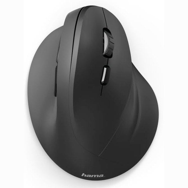 276754 - Hama Maus pa tel ergonomik, maus vertikal, pa kabllo për përdoruesit me dorën e djathtë, sensor optik 1000/1400/1800dpi, i zi 00182699